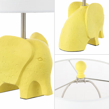 Koda Eclectic Southwestern Resin/Iron Elephant LED Kids Table Lamp - JONATHAN Y